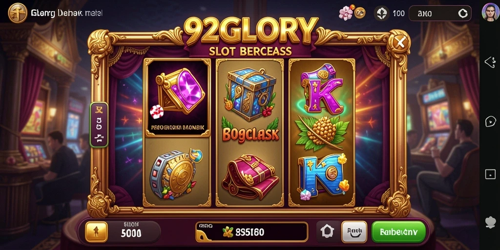 Gameplay seru 92GLORY dengan mesin slot yang menawan.