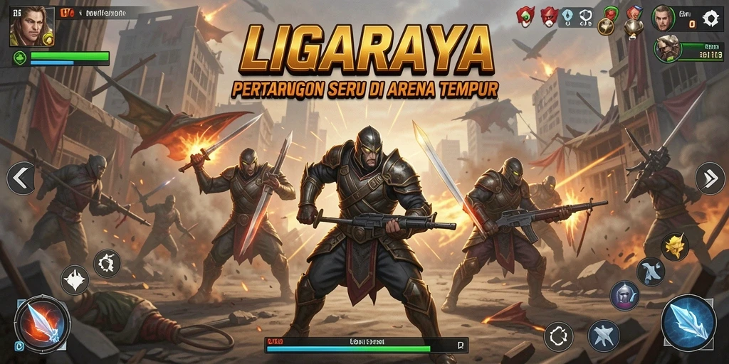 Tampilan gameplay seru dengan karakter Fighting unik.