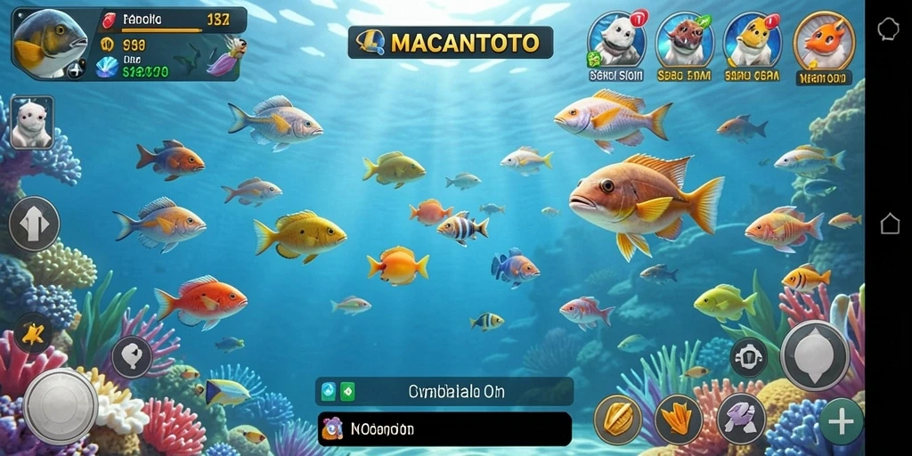 Tampilan menarik gameplay Tembak Ikan di MACANTOTO.