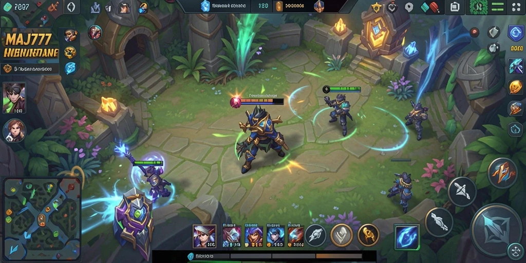 Tampilan gameplay MOBA yang seru dan kompetitif di MAJ777.