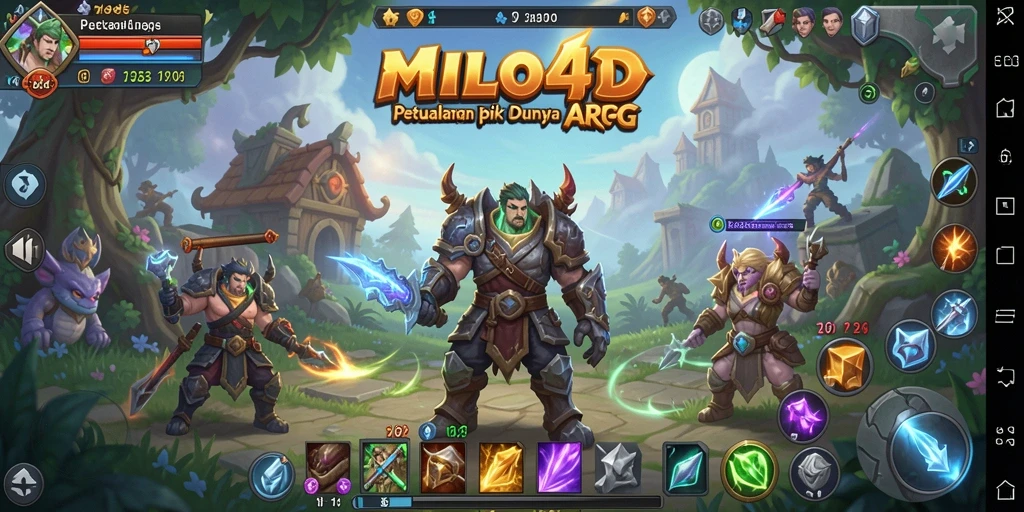 Tangkapan layar gameplay MILO4D menunjukkan aksi seru dalam pertarungan ARPG.