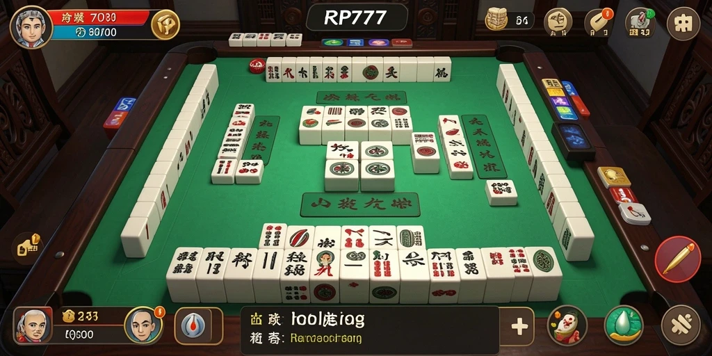 Tampilan menakjubkan dari gameplay Mahjong RP777.