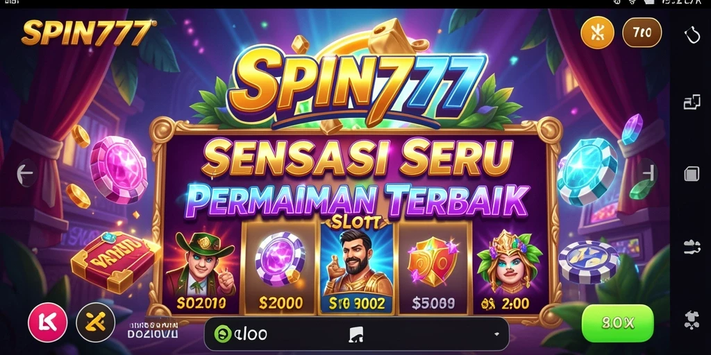 Tampilan seru gameplay SPIN777 dengan mesin slot yang beragam.