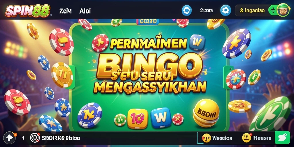 Screenshot SPIN88 menampilkan gameplay Bingo yang mengasyikkan dan penuh warna.