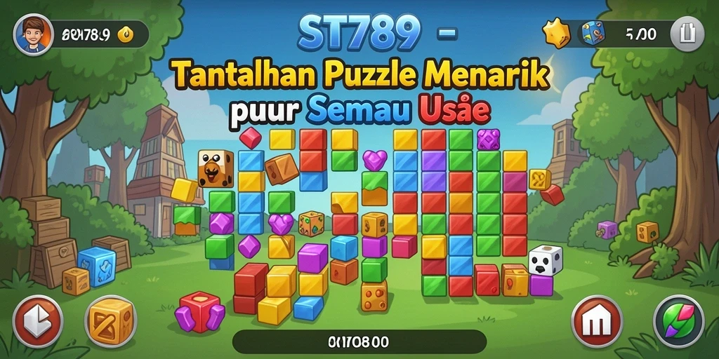 Tampilan gameplay ST789 dengan berbagai puzzle menarik untuk dipecahkan.