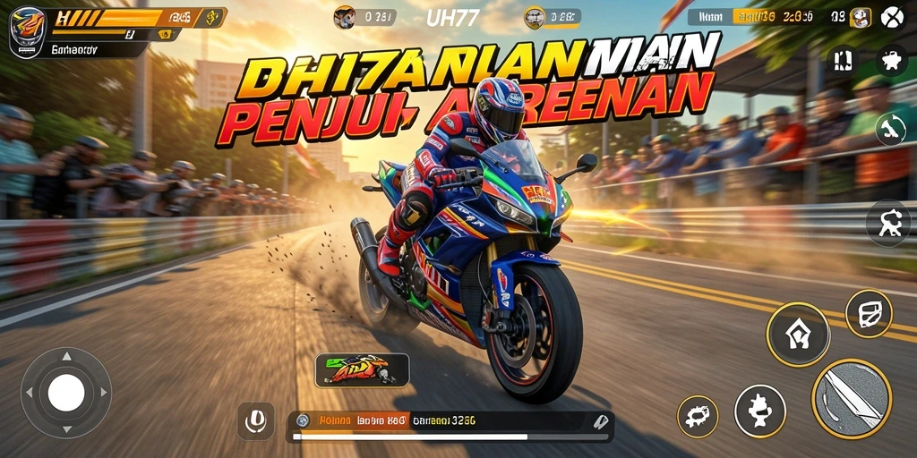 Gameplay seru balapan motor di UH77.