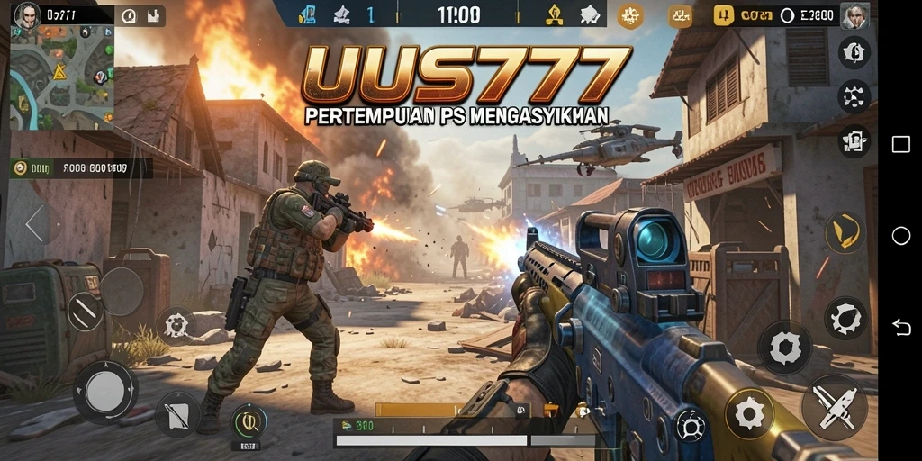 Screenshot gameplay UUS777 menampilkan aksi intens FPS yang memukau.