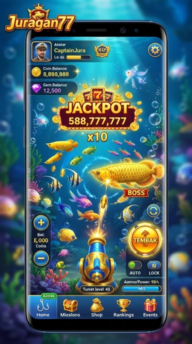 Screenshot aplikasi juragan77 menunjukkan berbagai kategori yang tersedia.